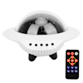 Miniatyrbilde 1 av 8: Roterende stjernehimmel-projektorlampe Justerbar nattlys med Bluetooth-høyttaler