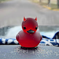 Miniatyrbillede 4 af 5: Devil Ducky, Mørk Satanisk And Gotiske Gaver, And Skrivebordsdekoration, Devil Duck Bildekorationstilbehør, Halloween Gaver