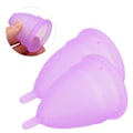 Miniatyrbilde 7 av 8: Menstruasjons originale autentiske kopper Sett Gjenbrukbar silikon menstruasjonskopp med pose BoxL