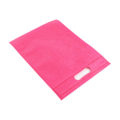 Miniatyrbillede 7 af 8: 50 stk. stansede non-woven poser, miljøvenlige flade mund tote poser, non-woven stof beklædningsposer, rosenrød 25x35cm/9.8x13.8in