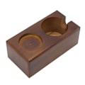 Miniatyrbillede 3 af 8: Kaffe Tamper Holder Bøg Fordeler Opbevaringshylde Kaffe Bar Tilbehør til 58mm Tamper Brun