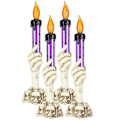 Miniatyrbild 7 av 8: 4 st Halloween Ljusstake Ljus Simulation Flamma Ond Hand Bar Layout Dekoration