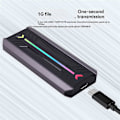 Miniatyrbilde 4 av 5: Dual Protocol SSD NVME M2 Harddisk Kabinett RGB Aluminium