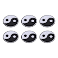 Miniatyrbillede 2 af 8: 6 stk. Yin Yang-patch Tai Chi-mønster DIY-tøjpatches Individualisering Bomulds-syninger Patches til skjortepakke Hat Tegnebog