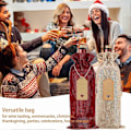 Miniatyrbillede 5 af 5: Premium Jute Vinsække og Gavemærker, Genanvendelige Vin Gaveposer med Snore, Vinflaskeposer, Vinposer til Bryllup, Fødselsdag, Blindsmagninger, C