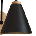 Miniatyrbillede 8 af 8: Ganglampe til væg i jern - buet væglampe til soveværelse, stue, kontor - uden pære - sort