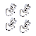 Miniatyrbillede 2 af 8: 4 STK Metal Ring Skrue Rundt Hoved Studs Nitte Nail Rotate Spikes DIY Læder Craft Hardware Tilbehør Sølv