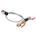 Miniatyrbilde 6 av 8: CO2 Universal Ekstern Slange Adapter G5/8-14 24in Dobbel Ventil Soda PTFE Slange med ASA3000psi Måler