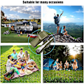 Miniatyrbilde 5 av 5: 5 i 1 Campingbestikk i rustfritt stål, utendørs campingverktøy, utendørs bestikk, multifunksjonelt sammenleggbart reisebestikk (2 stk)