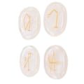 Miniatyrbild 8 av 8: Rune Stones Portable Healing Crystal Chakra Stones Häxa Rune Stone för Reiki Balans Meditation Vit