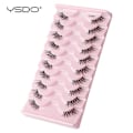 Miniatyrbilde 5 av 5: YSDO 5/10 Par Naturlige Lange 3D Mink Løse Øyevipper Sminke Myke Halve Vipper Håndlaget Combo 5parH103
