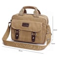 Miniatyrbild 2 av 2: Stor Messenger Bag för Män Canvas Axelväska Plånbok Crossbody Satchel Handväskor För Resor Arbete Daglig Användning Zekai Kaffe