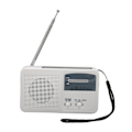 Miniatyrbild 4 av 8: Solar Handvev Radio Multifunktion Bärbar Uppladdningsbar Nödradio med LED-ficklampa för Camping Outdoor Vit