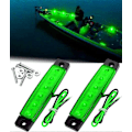 Miniatyrbillede 1 af 4: 2 Pak LED Indvendige Bådlys, Utility Slim Strip Bar Lys Passer til Courtesy Belysning Cockpit Lys Navigationslys Grøn