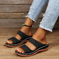 Miniatyrbilde 4 av 5: Ortopediske flip-flops for kvinner | Stilig sommer sandal med åpen tå37 Dunkelblau