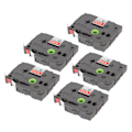 Miniatyrbillede 4 af 8: 5 stk Label Maker Tape 9mm Lamineret Vandtæt Farveægte Multi Purpose Labeler Tape til PT D210 PT D200 PT H110 PT D400 Rød På Hvid Bze 222