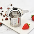 Miniatyrbillede 2 af 5: Te-infuser Si - Genanvendelig Rustfrit Stål Mesh, Glas Design, Hængende på Krus, Løse Blade Krydderi