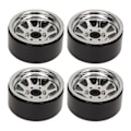 Miniatyrbild 2 av 8: 4PCS RC Hjulnav Set Zinklegering Stål Universal 1,9 Tum 10 Fälgar RC Crawler Bilhjulnav för Axial SCX10 II III Silver