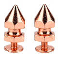 Pikkukuva 7 / 8: 100 sarjaa piikikartio piikki nastat ruusukulta korkea kovuus ruuvi takaisin nastat piikit sarja DIY vaatteet laukut kengät 8x14mm