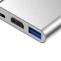 Pikkukuva 8 / 8: Tyypin C to USB -keskittimen monitoiminen 3 in 1 5Gbps kannettava C-tyypin telakointiasema kotitoimistoon Silver
