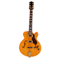 Miniatyrbild 2 av 8: Trä Miniatyr Guld Ihålig Elgitarr Modell med Stativ Mini Musikinstrument Modell 7,1 Tum