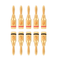 Miniatyrbillede 1 af 8: 10 stk forgyldt højttaler Bananstik Wire Audio Connector Adapter