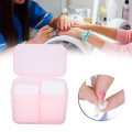 Miniatyrbilde 6 av 8: 2 Grids Nail Art Oppbevaringsboks Nail Polish Remover Pad Organizer Holder Container Case Pink