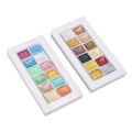 Miniatyrbillede 4 af 8: 24 stk. akvarelmaling metallisk macaron solid perlemorsakvarelmalingssæt til maling af neglekunst