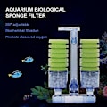 Miniatyrbilde 2 av 5: Akvariefilter, Ultrastille Akvarie Biokjemisk Svampfilter Akvarium Luftpumpe Yngel Akvariefisk