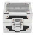 Miniatyrbillede 1 af 8: Sømborebits Opbevaringsboks 25 huller Gennemsigtig Clamshell Lock Design Støvtæt sømborebits Desktop Container Sort