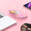 Miniatyrbillede 5 af 8: Trådløs Mus USB Genopladelig Ergonomisk Trådløs Spilmus til Bærbar PC Computer Pink