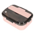 Miniatyrbillede 3 af 8: Rustfrit stål madkasse med spisepinde ske termisk isolering Bento madkasse til kontor picnic pink 3 rum