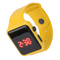 Miniatyrbillede 2 af 8: Sportsur LED-skærm Quadrat Shape Baggrundsbelysning Design Digitalt børneurt til fritidsaktiviteter Gul