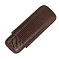 Miniatyrbillede 7 af 8: Cigar Etui Holder PU Læder Brun 2 Finger Cigar Bære Rejsetaske Bærbar til Rejse Jubilæumsgaver