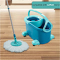 Pikkukuva 3 / 5: 2 kpl Clean Twist Disc Mop -moppipään vaihtopäät, yhteensopivat Leifheitin kanssa - imukykyistä mikrokuitua - Sopii kaikentyyppisille lattioille - Helppo vaihtaa