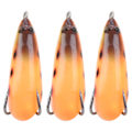Miniatyrbillede 1 af 8: 3 stk./sæt fiskefoder silikone fiskefoder sæt plettet foder simulation fiskedele orange