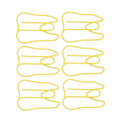 Miniatyrbillede 7 af 8: 100 STK Papirclips Metal Multifunktionel Papir Memo Clip Bærbare kontorclips til dokument gul
