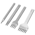 Miniatyrbilde 6 av 8: 4 stk lærpinner 5 mm mellomrom 1 2 4 6 tannpolert høyhastighets stål lærmeisel for håndverksskjæring