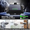 Miniatyrbild 4 av 4: 4-pack 25 LED Solcellsdrivna Hängrännelampor med PIR-sensor, Svart, 2W Kallvitt Ljus