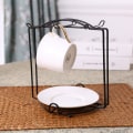 Miniatyrbilde 5 av 8: Tekopper Display Stand Anti Rust Kopper Holder Rustfritt stål tørkestativ for kopper tallerkener