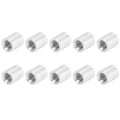 Miniatyrbilde 2 av 8: 10 stk runde avstandsstykker i aluminiumlegering med hunngevind, søyleforbindelsesavstandsstykke M4x0,7 mm, lengde 8 mm
