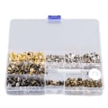 Miniatyrbillede 3 af 8: 360 stk. dobbelthætte nitter læder håndværksrør metal studs 6 mm 8 mm hultang indstillingsværktøj