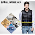 Miniatyrbild 4 av 5: Lättviktsväst i dun för män, för höst/vinter, casual wear, S, grå