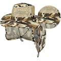 Miniatyrbillede 3 af 5: Udendørs Fiskehat med Camouflage Klap Øredækken Camouflage Skygge Vandtæt Kasket til Jagt Vandring Camping Vandring 1 stk.