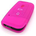 Pikkukuva 2 / 4: Apple Green Fluorescent Pink Silicone Car Key Case - 3 Buttons