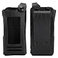 Pikkukuva 3 / 8: Motorola P8268 -käyttöön tarkoitettu nahkainen kotelo, jossa takakiinnike ja nailonolkahihna