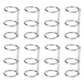 Miniatyrbillede 1 af 5: Metal gør-det-selv håndkonto papir Løse blade binderinge - genanvendelige 3 hullers galvaniserede ringbind Silver