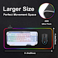 Miniatyrbild 2 av 5: Utökad Chroma Gaming Musmatta: Flerfärgad RGB-belysning, Svart