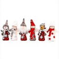 Miniatyrbild 1 av 5: 6 st Juldekorationer Jultomte Älg Snögubbe Docka Hänge Julgransprydnader Dekoration Julfestdekorationer (03, 20x6cm/7.87x2