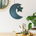 Miniatyrbilde 7 av 7: Eid Ramadan serveringsbrett med måne og stjerne rustikk tre halvmånefestmat serveringsbordstativ displayholder festivaldekor